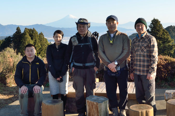 満観峰での記念撮影