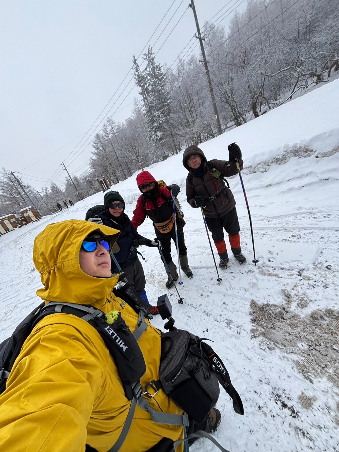 蓼科山厳冬期登山