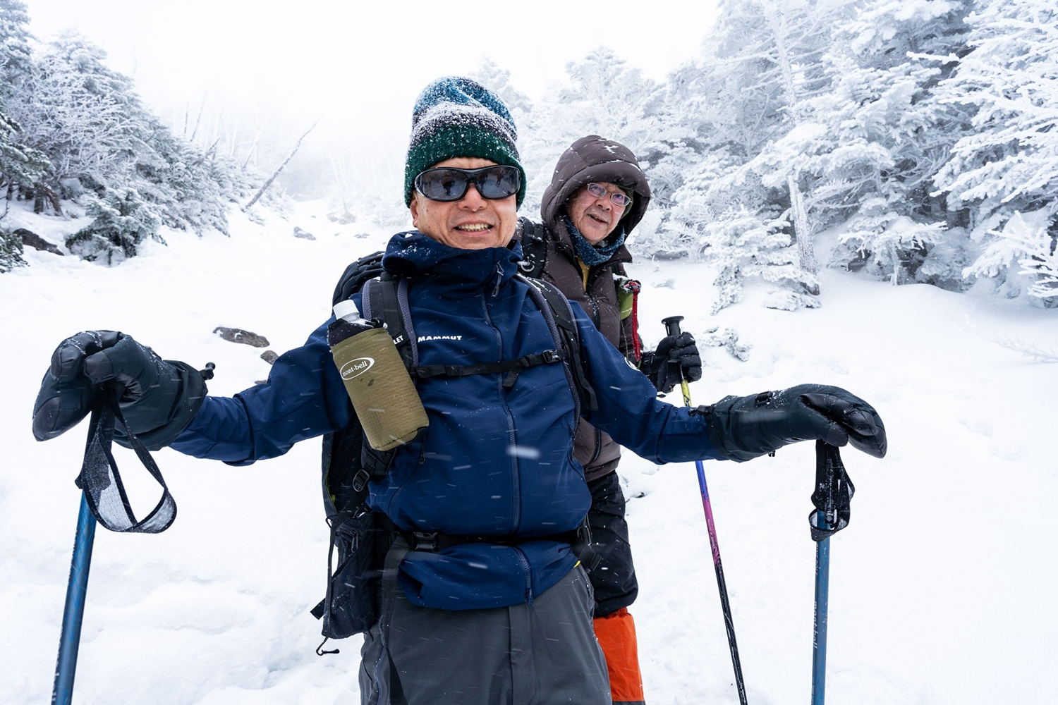 厳冬期の蓼科山登山