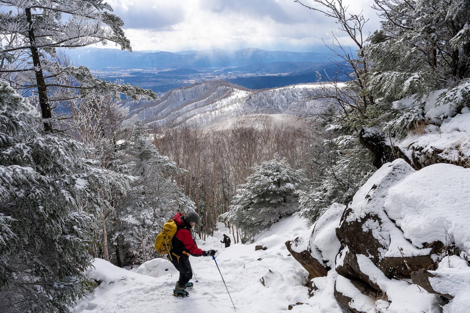 厳冬期の蓼科山登山