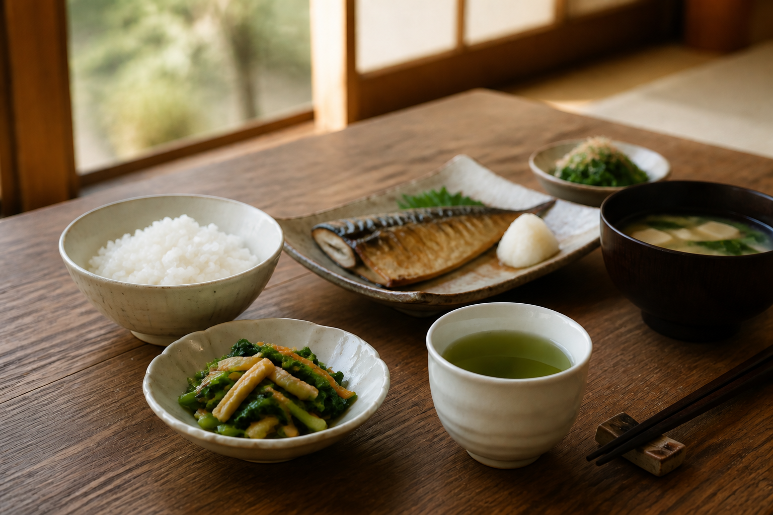 食事に合わせて淹れた棒茶の水色(すいしょく)