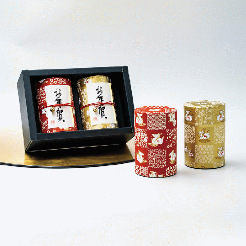 【12/31まで】深蒸し煎茶 金山 80g × 2缶(たんざく付き)